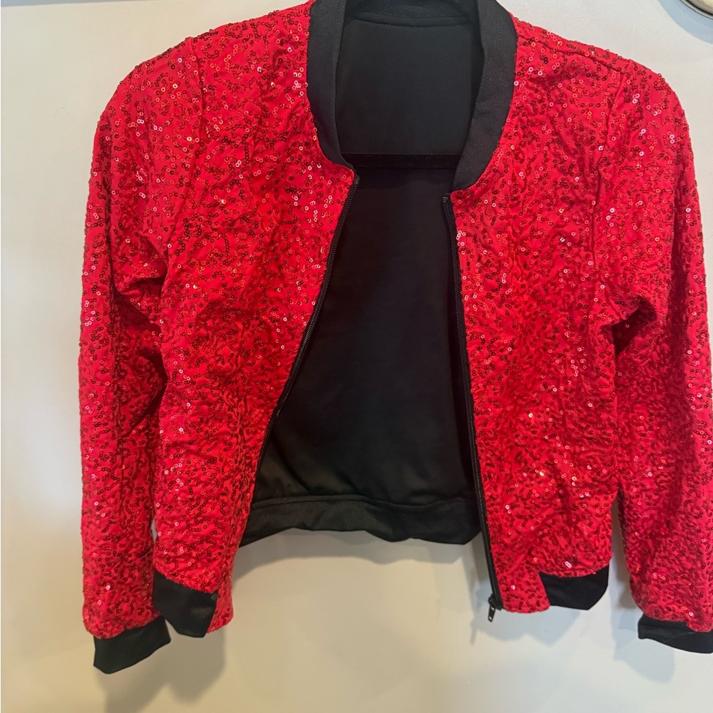 Balera Red Sequin dance Jacket
